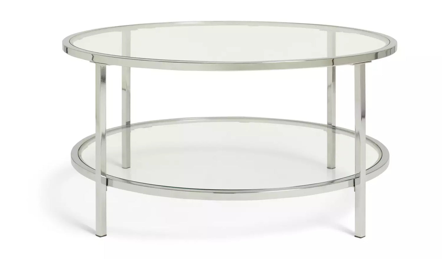Boutique Round Coffee Table - Silver